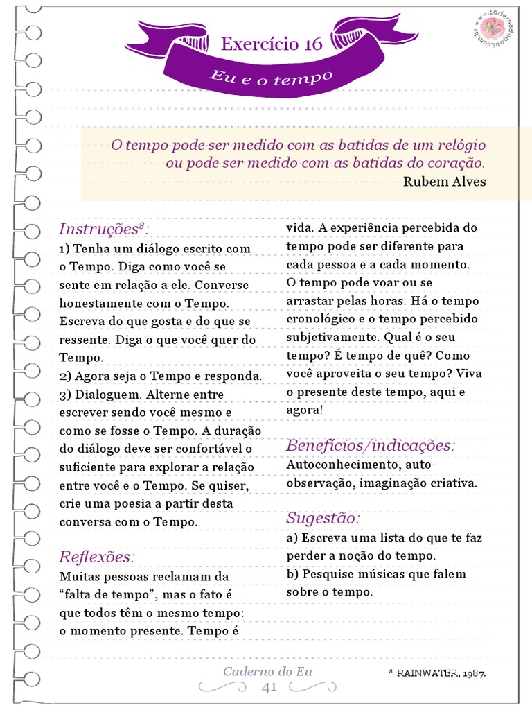 Diálogo Reflexivo: Eu e o Tempo | PDF | Tempo