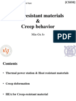 Heat Resistant Materials & Creep Behavior