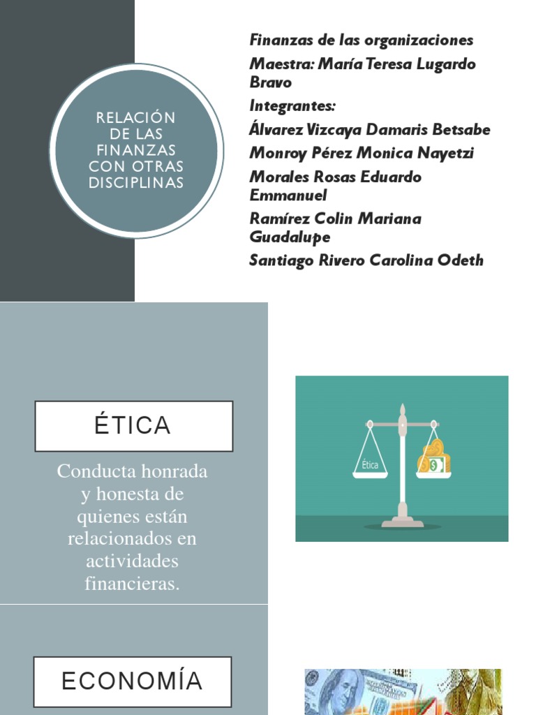 Relación De Las Finanzas Con Otras