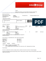 Lion Air Eticket Itinerary / Receipt