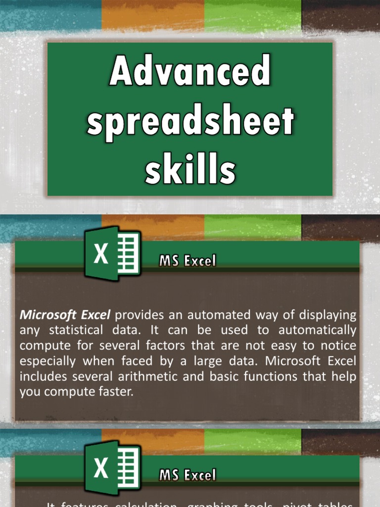 Advanced Excel Skills for Empowerment | PDF | Microsoft Excel | Mean