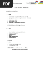 Conteúdo Programático Libras