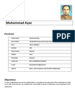 Muhammad Ayaz's Career Profile
