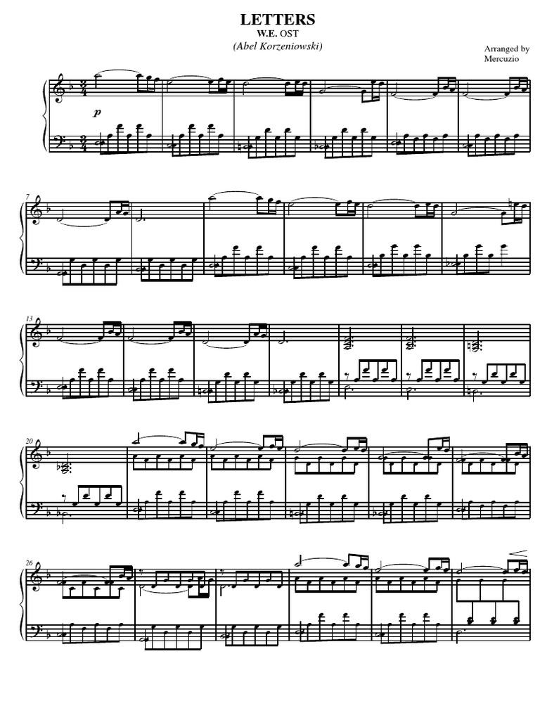 Letters W E Ost Abel Kor