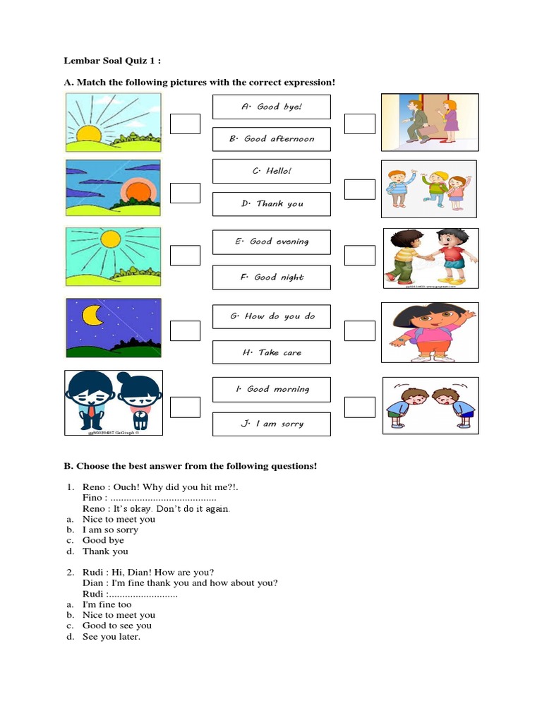 Soal Bahasa Inggris Kelas 7 Chapter 1 Pdf