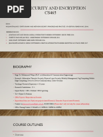 Data Security and Encryption CS465