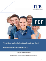 Test Für Medizinische Studiengänge TMS Informationsbroschüre 2019