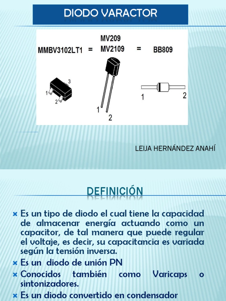 Diodo Varactor o Varicap PDF Diodo Dopaje (semiconductor)
