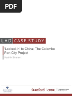 Case Study: Locked-In' To China: The Colombo Port City Project