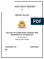 Lab Assignment Report: College of Computing Sciences and Information Technology