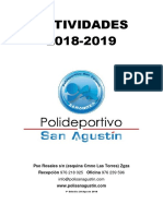 Actividades PD Agustinos 2018 2019
