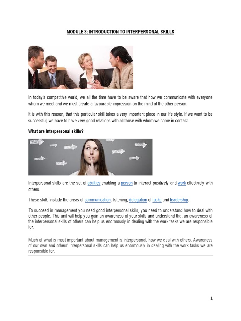 Mastering Interpersonal Skills for Success | PDF | Body Language ...