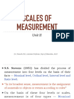 Scales of Measurement