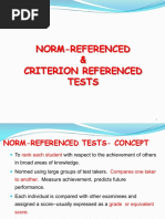 Norm and Criterion Referenced Test