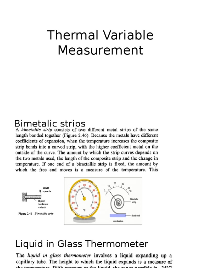 Thermal Measurement Methods Explained | PDF