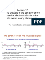 The Analysis of The Behavior of The Passive Electronic Circuits in The Sinusoidal Steady State Regime