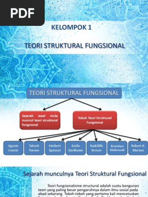 Ppt Teori Struktural Fungsional