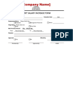 Merit Salary Increase Form PDF