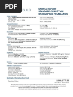 Sample Report Standard Quality On Crawlspace Eplans