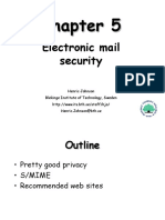 Electronic Mail Security: Henric Johnson Blekinge Institute of Technology, Sweden Henric - Johnson@bth - Se
