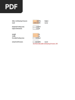 Allow. Soil Bearing Pressure Kpa Higher Load KN Lower Required Footing Area M2 Square Dimension M