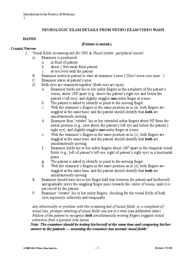 Neuro Exam Details | PDF | Anatomical Terms Of Motion | Human Leg