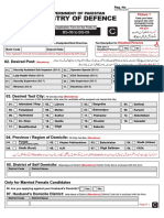 NTS Application Form for Defence Ministry Staff Posts