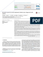 Receptive Speech in Early Implanted Ch 2016 European Annals of Otorhinolaryn