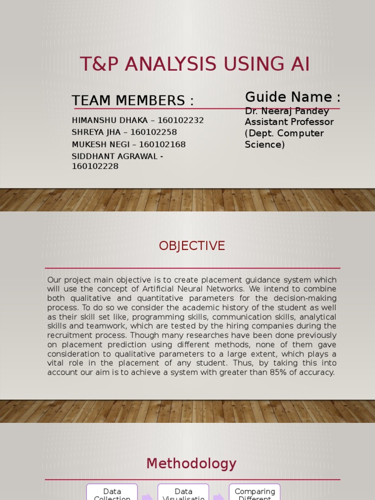 T&P Analysis Using Ai: Team Members | PDF | Artificial Neural Network ...