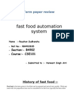 review on fast food automation...