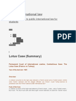 Lotus Case (Summary) - Public International Law PDF