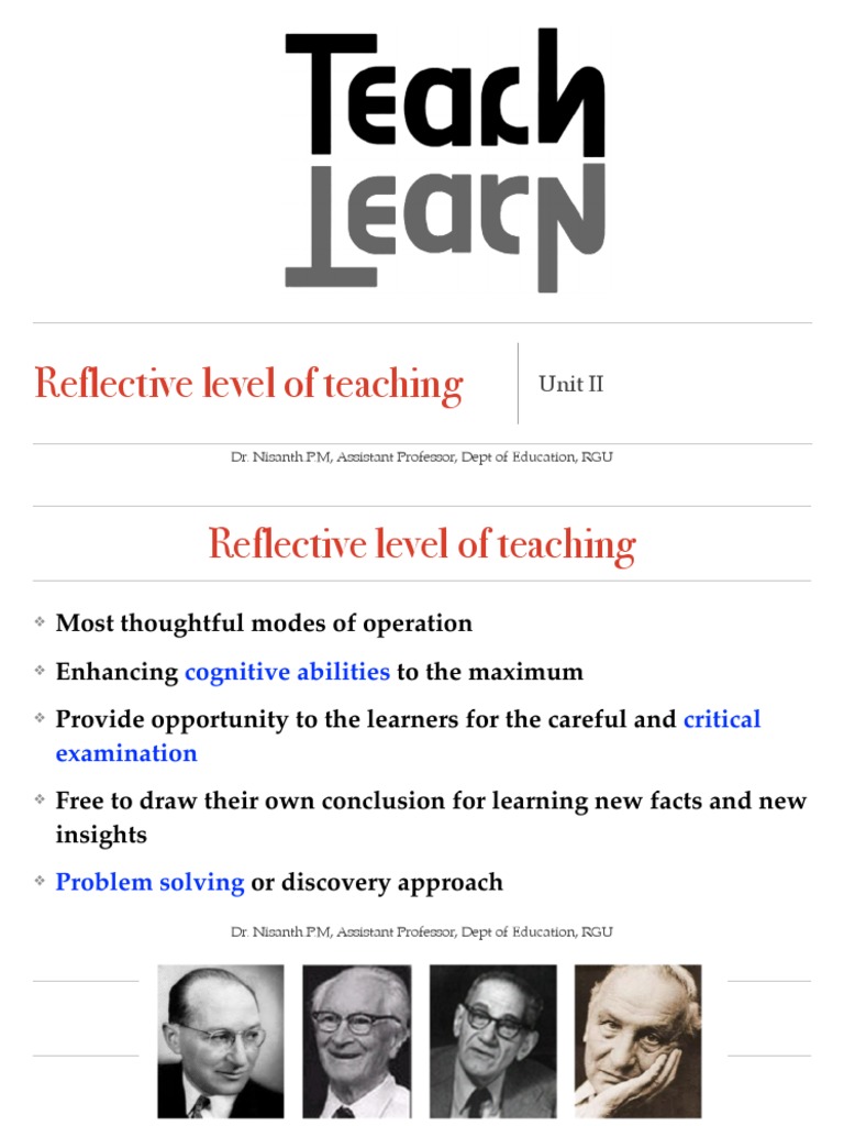 Reflective Level of Teaching | PDF | Learning | Motivation