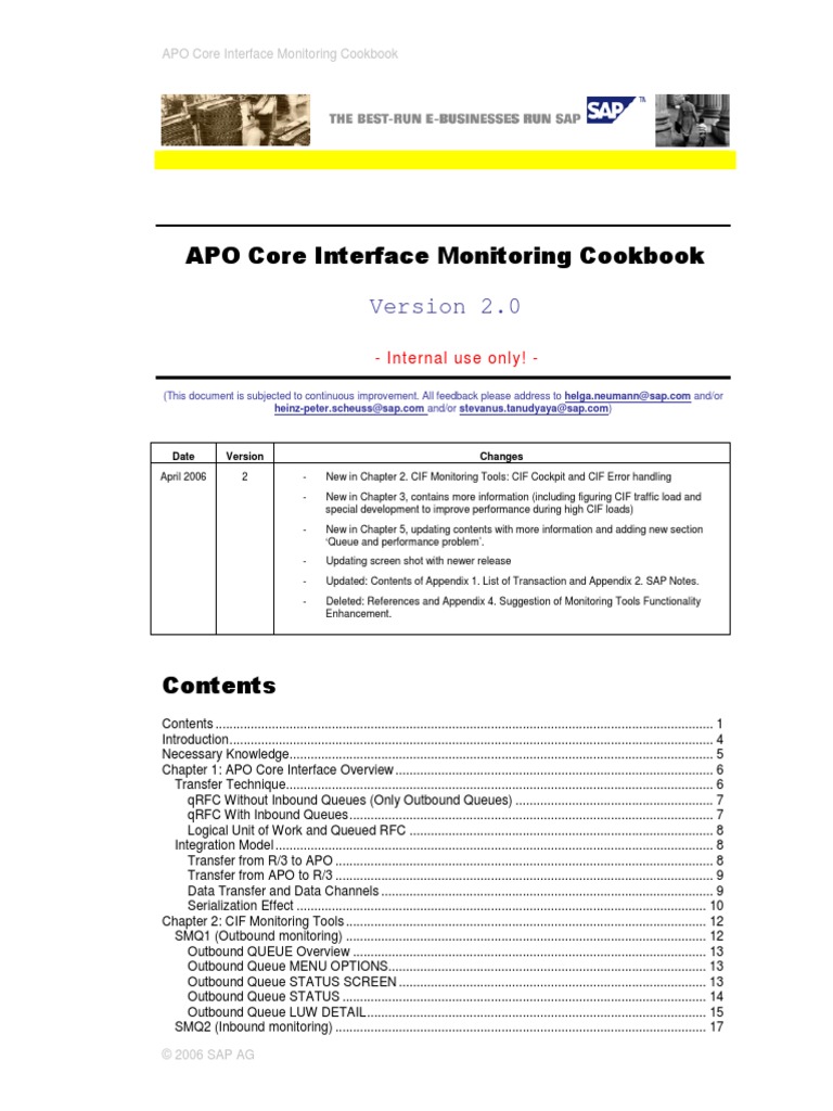 1 CIF Cookbook Version 2 | PDF | Databases | Scheduling (Computing)