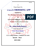 Pizza Ordering App: The Mumbai University, Mumbai