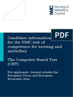 Candidate Information Booklet For The NMC Test of Competence For Nursing and Midwifery The Computer Based Test (CBT)