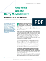 An Interview With Nobel Laureate Harry M. Markowitz