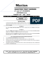 Rank Booster Test Series: 12 and 13 Students (PHYSICS (1) ) Target Iit - Jee - 2016