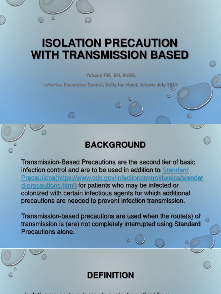 Isolation Precautions Overview | PDF