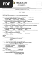 Unit Exam Grade 10 Cookery 1