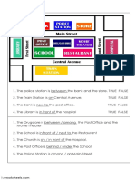 Preposition of Place On A Map PDF