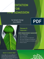 Presentation FOR FPM Admission: By-Yashashvi Rastogi Area - (OB&HR)