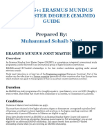 Erasmus+: Erasmus Mundus Joint Master Degree (Emjmd) Guide: Prepared by