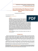 Assessing Students Understanding of the Measures of Central Tendency and At