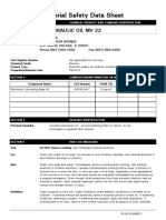 Material Safety Data Sheet: All Weather Hydraulic Oil MV 32