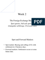 Week 2: The Foreign Exchange Markets