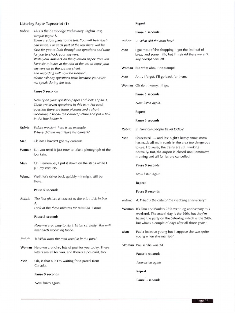 Cambridge-English-Preliminary-Sample-Paper-1-Listening-Tapescript v2 ...