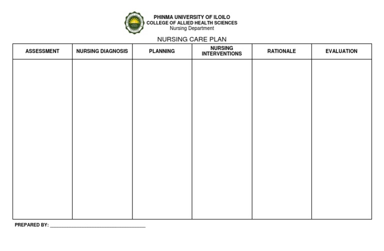 Nursing Care Plan: Phinma University of Iloilo | PDF | Self-Improvement ...