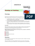 Linguistics Iii: Phonology