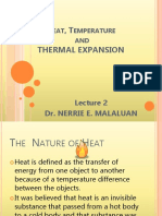 H, T Thermal Expansion: Dr. Nerrie E. Malaluan