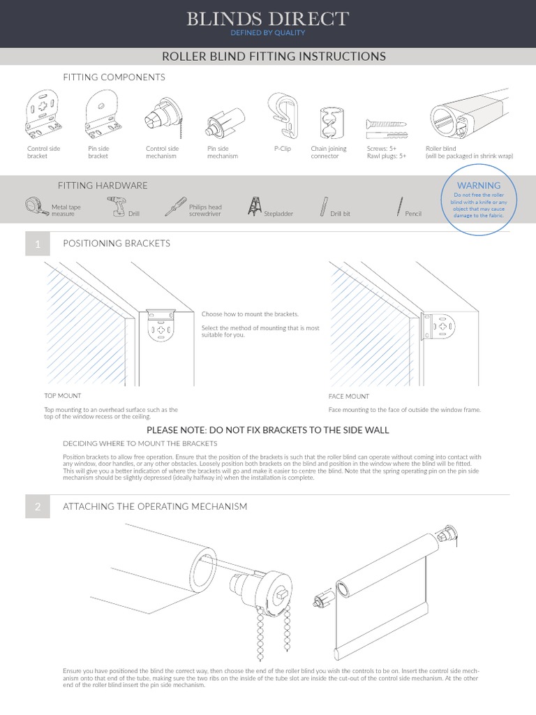 Roller Blind Installation Instructions A StepbyStep Guide to Hanging